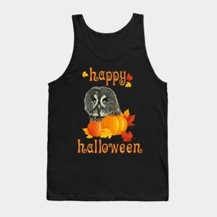 Gray owl Tank Top